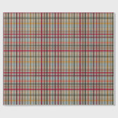 Bold Multicolour Tartan Plaid Vibrant Check taupe ラッピングペーパー (フラット)