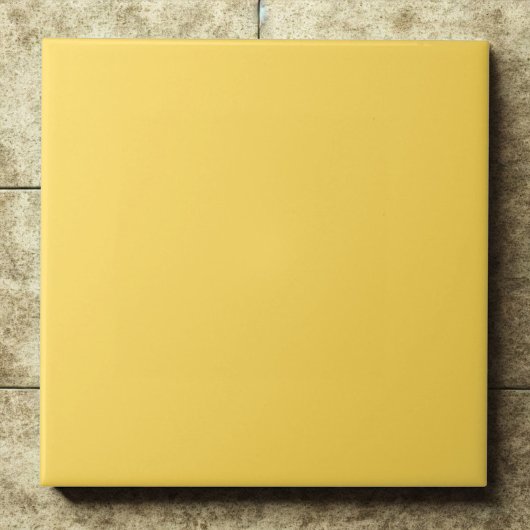 Bold Mustard Yellow #ffdb58 Statement Piece タイル