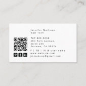 Bold Nail Tech Tarot Card Business Card 名刺 (裏面)