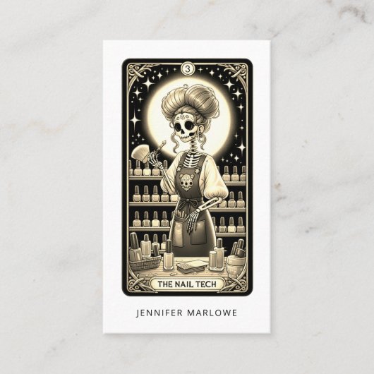 Bold Nail Tech Tarot Card Business Card 名刺 (正面)