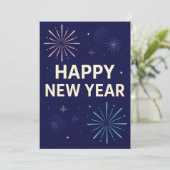 Bold Navy Gold 2026 Celebration Fireworks 招待状 (スタンド正面)