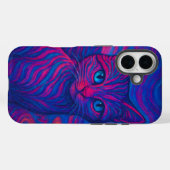Bold Neon Cat Illustration Phone Case iPhone 16 Case-Mate iPhoneケース (裏面 (横))