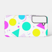 Bold Neon Memphis Geometric 80s Design Samsung Galaxyケース (裏面横)