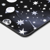 Bold Onyx Celestial Moon for Modern Workspaces デスクマット (コーナー)