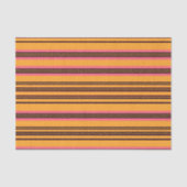 Bold Orange Pink Horizontal Stripe Pattern 薄葉紙 (正面)