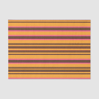 Bold Orange Pink Horizontal Stripe Pattern 薄葉紙
