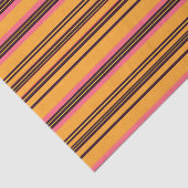 Bold Orange Pink Horizontal Stripe Pattern 薄葉紙 (詳細)