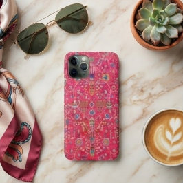 Bold Oriental Rug Vibrant Hot Pink Jewel-Toned iPhone 11 Proケース