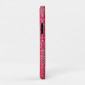 Bold Oriental Rug Vibrant Hot Pink Jewel-Toned Case-Mate iPhoneケース (裏面/右)