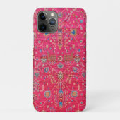 Bold Oriental Rug Vibrant Hot Pink Jewel-Toned Case-Mate iPhoneケース (裏)