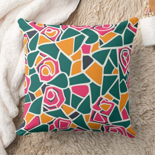 Bold Outline Rose Love クッション (ブランケット)