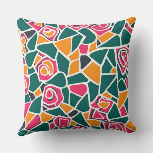 Bold Outline Rose Love クッション (裏面)