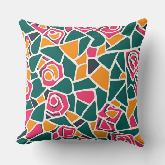 Bold Outline Rose Love クッション (正面)