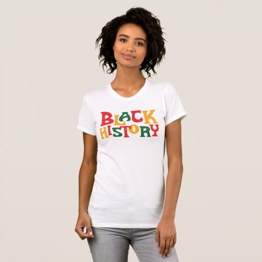 Bold Pan-African "Black History" Pride Design Tシャツ (正面フル)