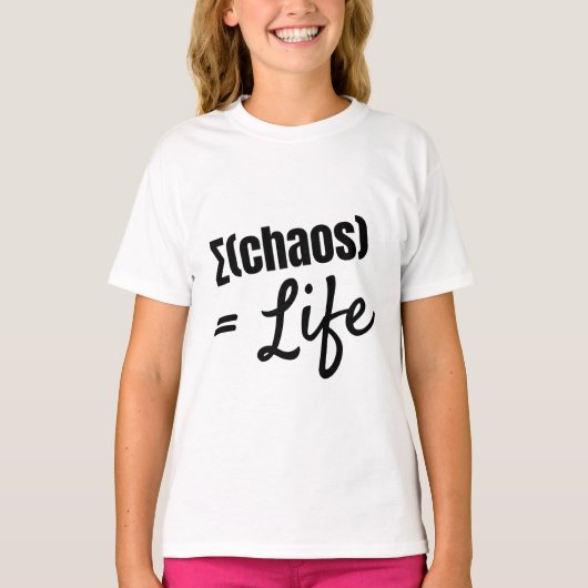 Bold Philosophical Math-Inspired Quote T-Shirt Tシャツ (正面)