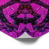 Bold Pink and Purple Geometric Pattern ポスター (角)