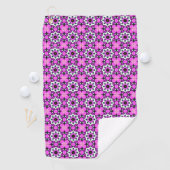 Bold pink and purple patterned Towel ゴルフタオル (インサイチュ)