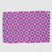 Bold pink and purple patterned Towel ゴルフタオル (横)