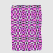 Bold pink and purple patterned Towel ゴルフタオル (正面)