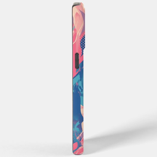 🎨 Bold Pink & Blue Abstract Pattern - Dynamic & F Case-Mate iPhoneケース (裏面 / 右)