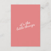 Bold Pink Modern Whimsical Wedding Details エンクロージャーカード (裏面)