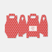 Bold Pink Red Heart Valentines Personalized Name フェイバーボックス (折り畳みなし)