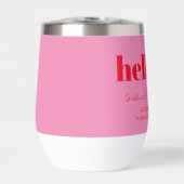 Bold Pink Red Modern 21st Birthday Custom (正面)