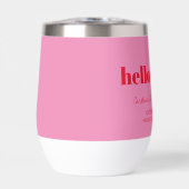 Bold Pink Red Modern 30th Birthday Custom  (正面)