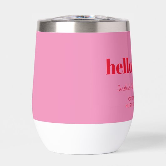 Bold Pink Red Modern 30th Birthday Custom (正面)