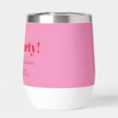 Bold Pink Red Modern 40th Birthday Custom (背面)