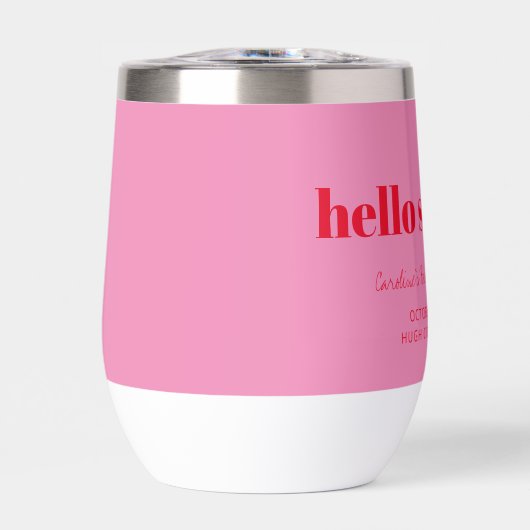 Bold Pink Red Modern 70th Birthday Custom  (正面)