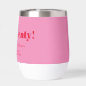 Bold Pink Red Modern 70th Birthday Custom  (背面)