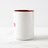 bold pink typography art ツートーンマグカップ (中央)