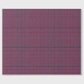 Bold Pixel Buffalo Check Plaid Pink Navy ラッピングペーパー (フラット)
