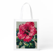 Bold Pixel hibiscus with Vibrant Colors