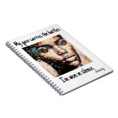 Bold Pixel Portrait in Vivid Tones ノートブック (右側)