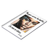 Bold Pixel Portrait in Vivid Tones ノートブック (左側)