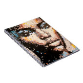 Bold Pixel Portrait in Vivid Tones ノートブック (右側)