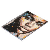 Bold Pixel Portrait in Vivid Tones ノートブック (左側)