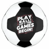Bold Play Ball Sports Quote Art サッカーボール (正面)