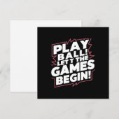 Bold Play Ball Sports Quote Art シーズンカード (正面/裏面)