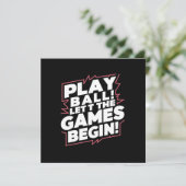 Bold Play Ball Sports Quote Art シーズンカード (スタンド正面)