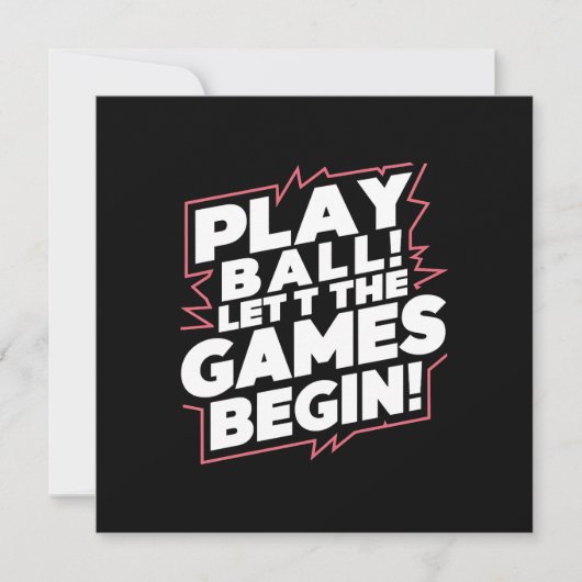 Bold Play Ball Sports Quote Art シーズンカード (正面)