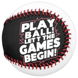 Bold Play Ball Sports Quote Art ソフトボール