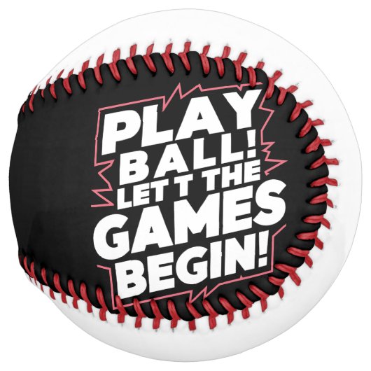 Bold Play Ball Sports Quote Art ソフトボール (正面右)