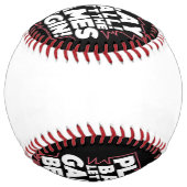 Bold Play Ball Sports Quote Art ソフトボール (裏面)