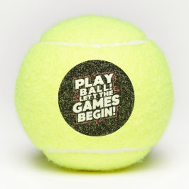Bold Play Ball Sports Quote Art テニスボール