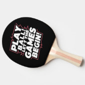 Bold Play Ball Sports Quote Art 卓球ラケット (横)