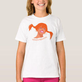 Bold Ponytail Pop Art Kids T-Shirt – Fun, Bright  Tシャツ