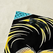 Bold Pop Art Woman Defined ビーチタオル (インサイチュ)